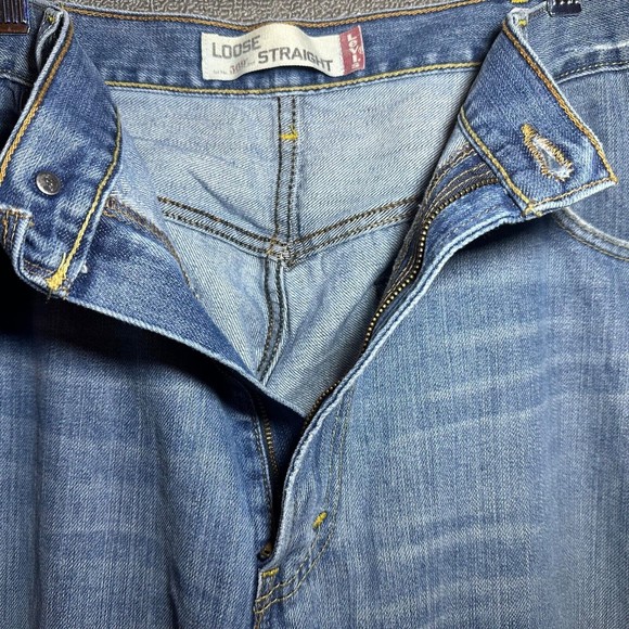 Mens Levi's 569 jeans 38 x 30 - Loose Straight Blue Denim Medium Wash Relax Fit - Picture 8 of 9
